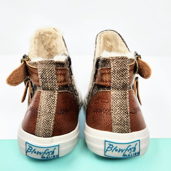Blowfish Mojo-B SHR Faux Fur Lined Ankle Booties Sneakers, New, Fall Shoes - Picture 3 of 12